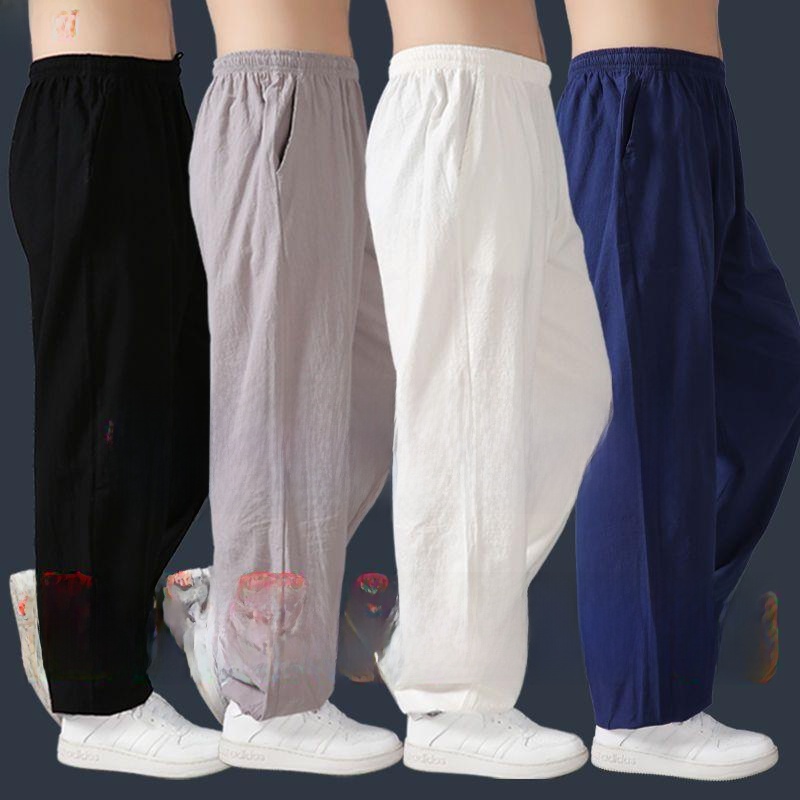 Loose Cotton Linen Tai Chi Pan - Yoga Fitness Training recension och pris